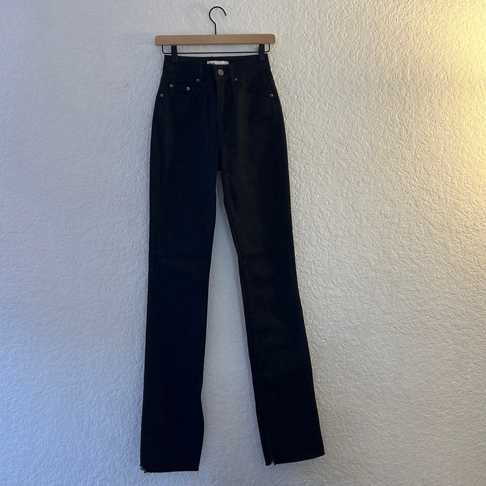 Zara Long Navy Blue Jeans